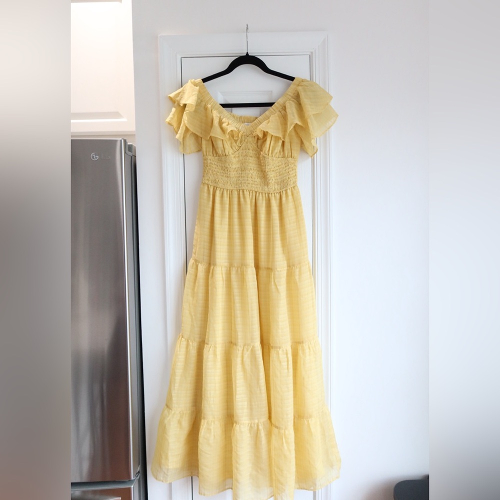 Sabo skirt full length yellow summer maxi dress